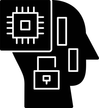 Beyaz arkaplan üzerindeki hack becerileri simgesi, vektör illüstrasyonu