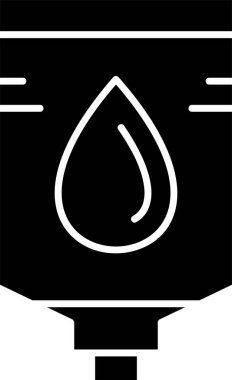 Beyaz arkaplanda Kan Torbası simgesi, vektör illüstrasyonu