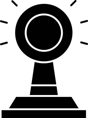 Beyaz arkaplan, vektör illüstrasyonunda Oscar Ödülü simgesi