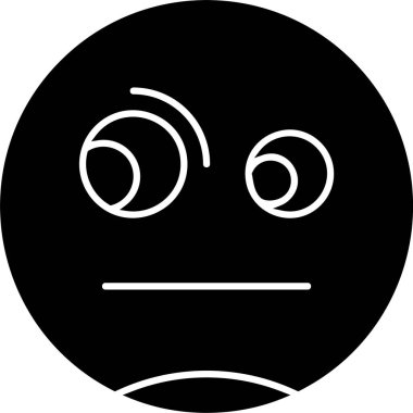 Beyaz arkaplanda yükseltilmiş kaş simgesi olan yüz, vektör illüstrasyonu