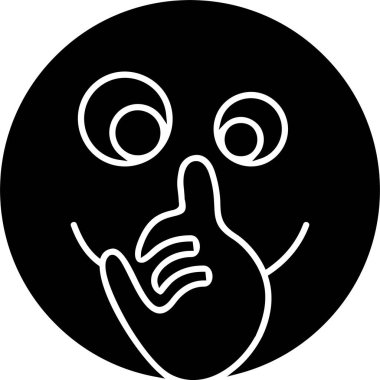 Beyaz arkaplanda Susan Yüz simgesi, vektör illüstrasyonu