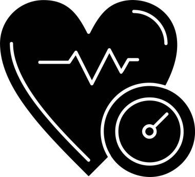 Beyaz arkaplanda kan basıncı simgesi, vektör illüstrasyonu