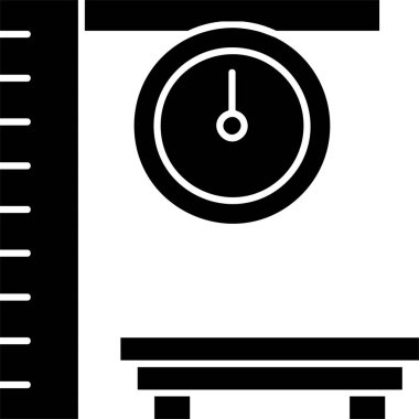 Beyaz arkaplanda gövde kütle indeksi simgesi, vektör illüstrasyonu