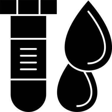 Beyaz arkaplanda kan örnekleri simgesi, vektör illüstrasyonu