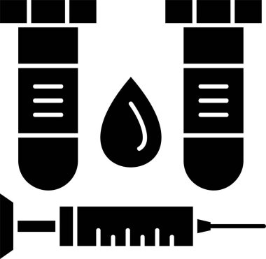 Beyaz arkaplanda aşı simgesi, vektör illüstrasyonu