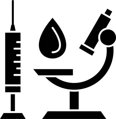 Beyaz arkaplanda laboratuar simgesi, vektör illüstrasyonu