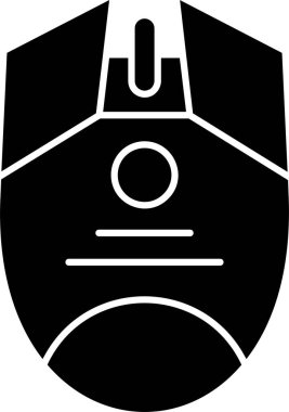  Beyaz arkaplanda Oyun Fare simgesi, vektör illüstrasyonu