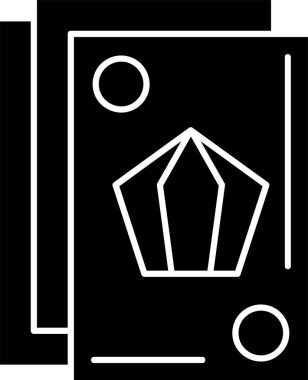  Beyaz arkaplan üzerinde kart simgesi oynatılıyor, vektör illüstrasyonu