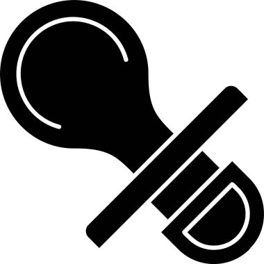  Beyaz arkaplanda emzik simgesi, vektör illüstrasyonu