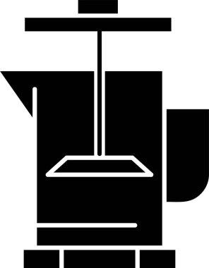  Beyaz arkaplanda kahve simgesi, vektör illüstrasyonu