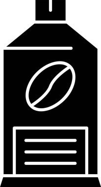  Beyaz arkaplanda kahve şurubu simgesi, vektör illüstrasyonu