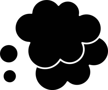  Beyaz arkaplanda kahve düşünme simgesi, vektör illüstrasyonu