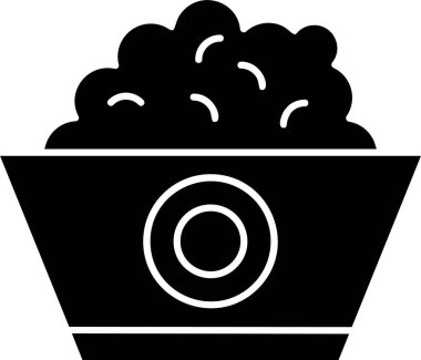  Beyaz arkaplanda pirinç simgesi, vektör illüstrasyonu