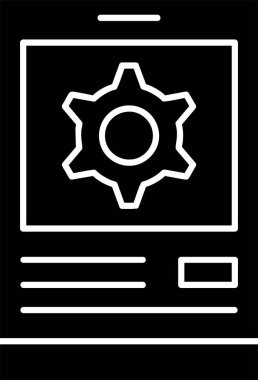 Uygulama Beyaz arkaplan üzerinde simge ayarlama, vektör illüstrasyonu