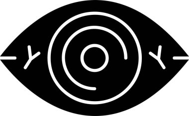 Beyaz arkaplanda konjonktivit simgesi, vektör illüstrasyonu