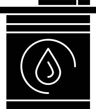 Beyaz arkaplanda yağ Barrell simgesi, vektör illüstrasyonu