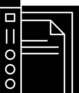 Beyaz arkaplanda İş Dosyaları simgesi, vektör illüstrasyonu