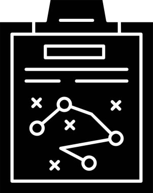 Beyaz arkaplan üzerindeki strateji simgesi, vektör illüstrasyonu 