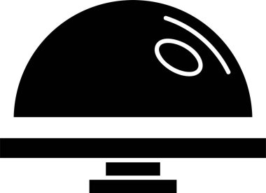 Beyaz arkaplanda yiyecek tepsisi simgesi, vektör illüstrasyonu 