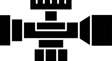 Beyaz arkaplanda alan simgesi, vektör illüstrasyonu 