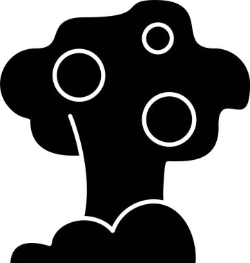 Beyaz arkaplanda patlama simgesi, vektör illüstrasyonu 