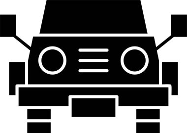 Beyaz arkaplanda cip simgesi, vektör illüstrasyonu 