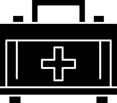 Beyaz arkaplan üzerindeki sağlıkçı simgesi, vektör illüstrasyonu 