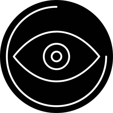 Beyaz arkaplanda görüş simgesi, vektör illüstrasyonu 