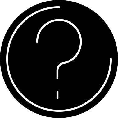 Beyaz üzerinde daire şeklinde bir soru işareti arkaplan