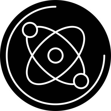 atom. Web simgesi basit illüstrasyon 