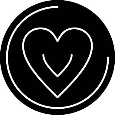 Aşk simgesi işaret vektör illüstrasyonunda 