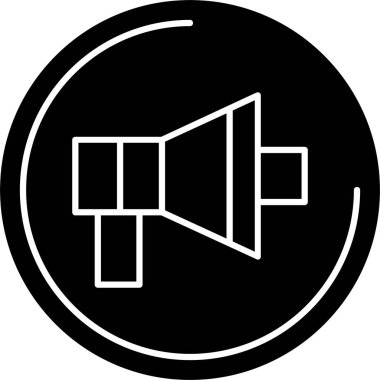 Megafon simgesi işaret vektörü çizimi 