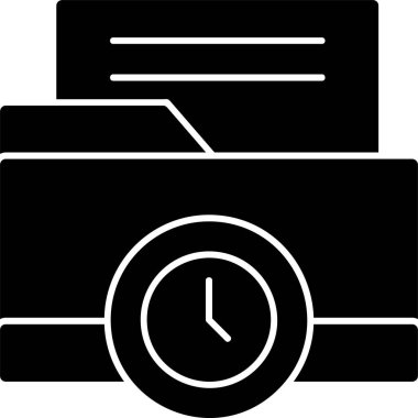 Geçmiş işareti, web simgesi vektör illüstrasyonu