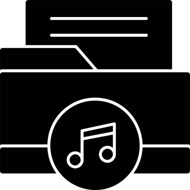 müzik simgesi not işareti vektör illüstrasyonu