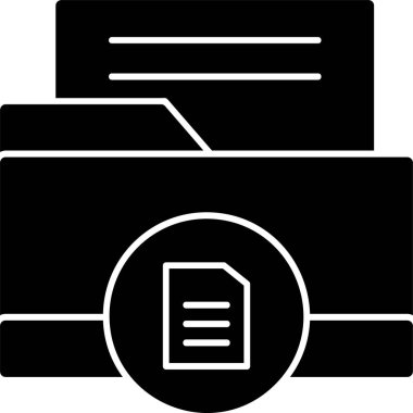 Belge dosya dizini simgesi, vektör illüstrasyonu