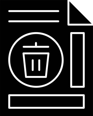 Beyaz arkaplan üzerindeki dosya simgesini, vektör illüstrasyonunu geri dönüştür