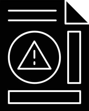 Beyaz arkaplan üzerindeki hata dosya simgesi, vektör illüstrasyonu