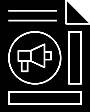 Beyaz arkaplan üzerindeki pazarlama dosya simgesi, vektör illüstrasyonu