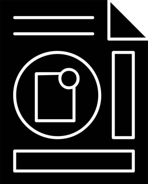 Beyaz arkaplanda yeni dosya simgesi, vektör illüstrasyonu