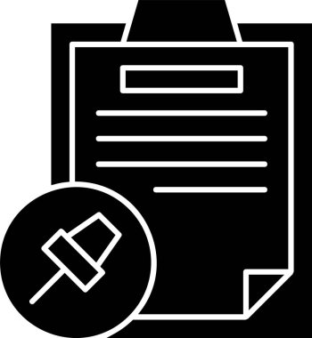 pin simgesi, vektör illüstrasyonlu belge