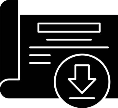 ok indirme simgesi vektör çizimi 