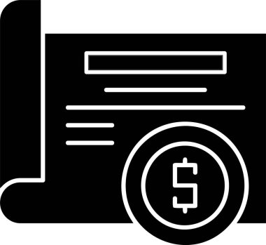 Gelirler, para simgesi vektör illüstrasyonu