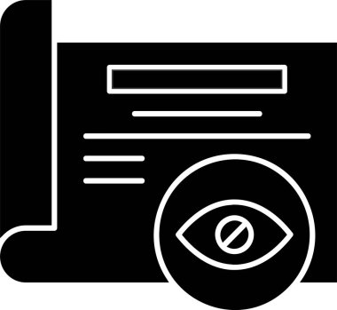 Simge işaret vektör resimlemesini gizle 