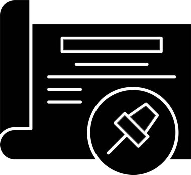 pin simgesi, vektör illüstrasyonlu belge