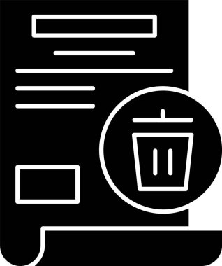 Çöp kutusu simgesi, vektör illüstrasyonu 