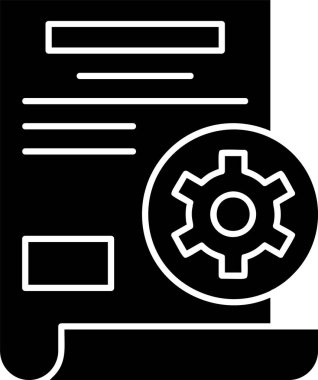 Geliştirme vites simgesi işaret vektörü çizimi 