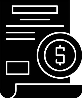 Gelirler, para simgesi vektör illüstrasyonu