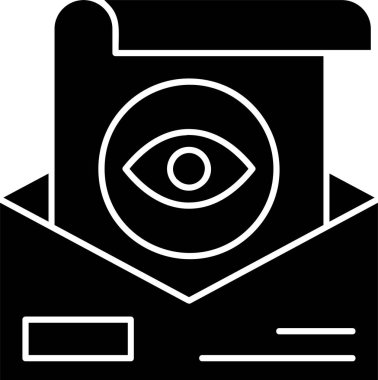 Göz işareti web simgesi vektör illüstrasyonu 