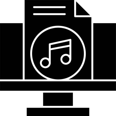 müzik simgesi not işareti vektör illüstrasyonu