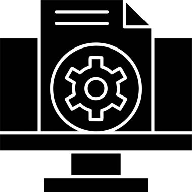 Geliştirme vites simgesi işaret vektörü çizimi 